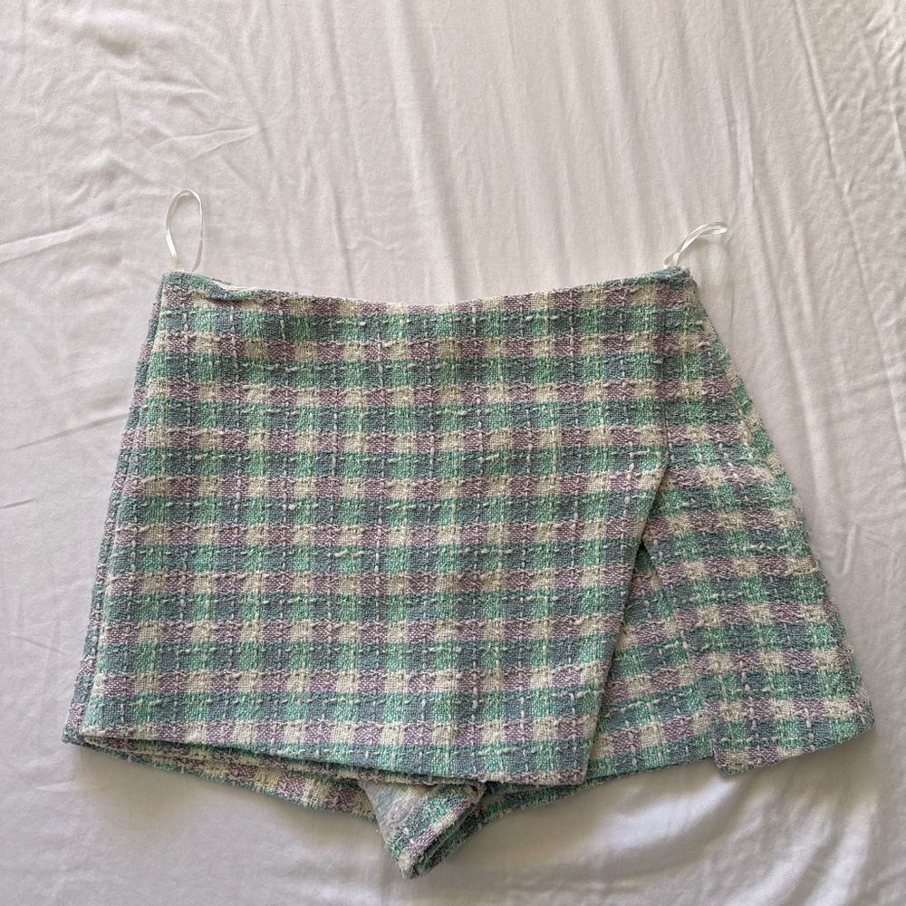 Plaid skort